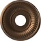 Ekena Millwork Berkshire PVC Medallion (Canopies up to 5 3/4"), 13"OD x 3 1/2"ID x 3/4"P, Metallic Antique Brass CMP13BECAB - alternate 1